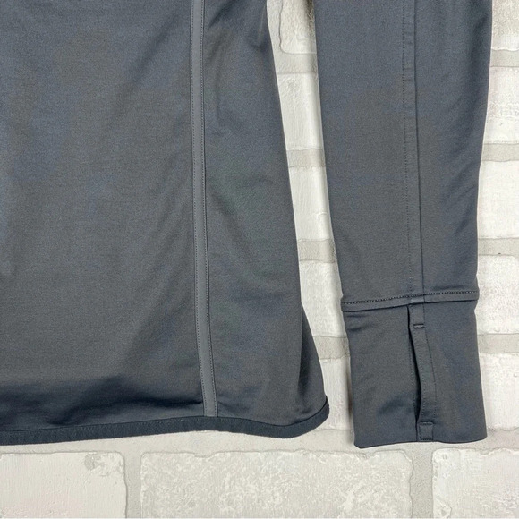 🩶 Athleta Medium Hoodie Plush Tech Running Pullover Hooded Sweater 138249 Gray - Picture 9 of 13